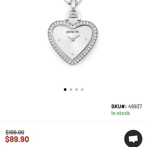 Invicta Mini 27.5mm Angel Women’s Watch Necklace Silver (49937) $199 MSRP-NEW - Picture 6 of 16